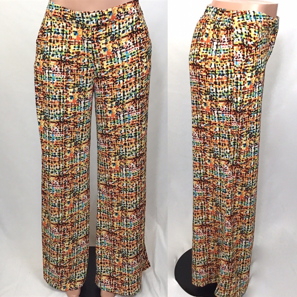 Xoxo Colorful Wide Leg Pants with built in Shorts - Picture 1 of 4
